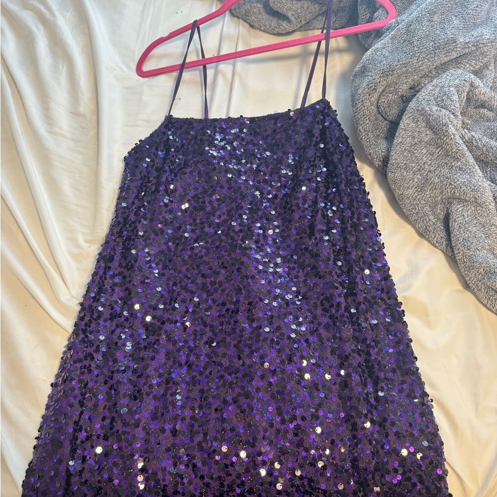 Wild Fable Purple Sequin Mini Dress